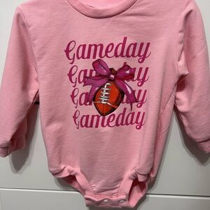 Pink Gameday Baby Onesie 12-18m
